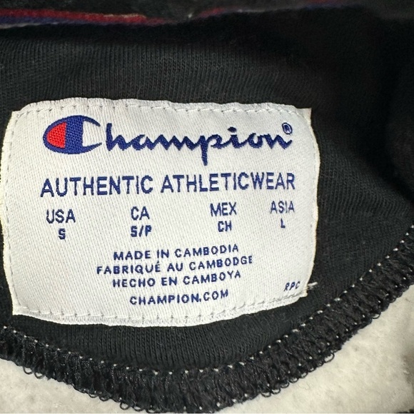 Champion Size Small Gray Chenille Hoodie Sweatshirt - Picture 11 of 15